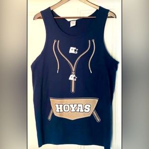 GEORGETOWN UNIVERSITY HOYAS tank top men women NCAA 100% cotton blue navy SIZE M
